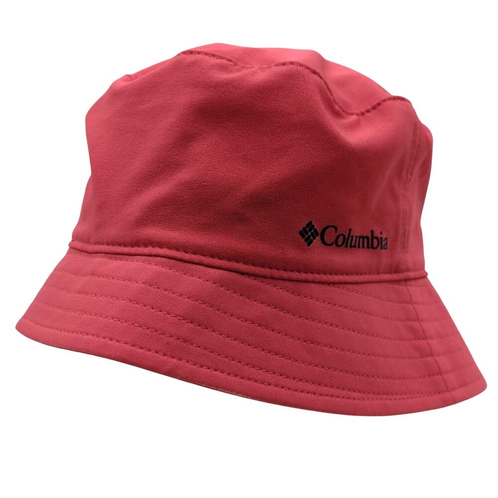 Columbia Women's Red Coral Bucket Hat L/XL Outdoor Sun Protection Perforated